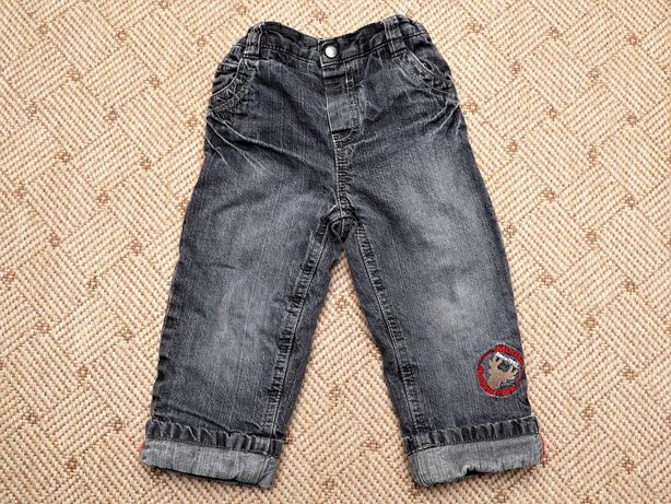 Теплые зимние штаны, джинсы с флисовой подкладкой «Baby club C&A”,86см