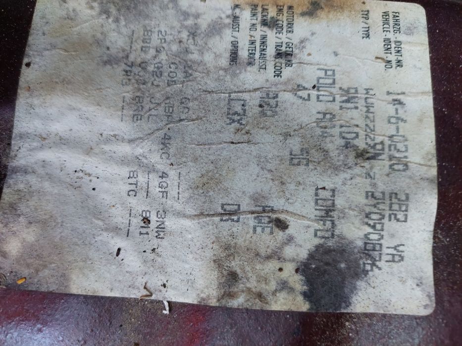 Klapa kompletna polo 9N 2003r LC3X wiązka szyba kpl