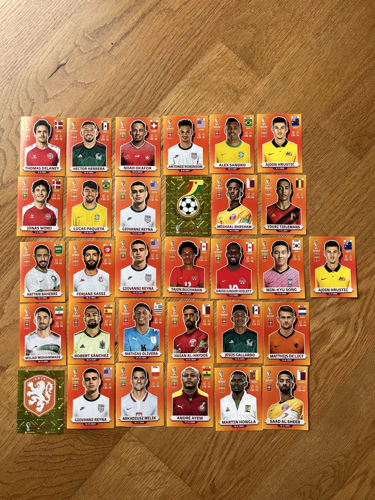 Fifa 2022 Quatar panini naklejki piłkarzy