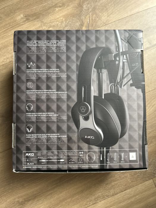 Słuchawki studyjne AKG K371 komplet jak nowe