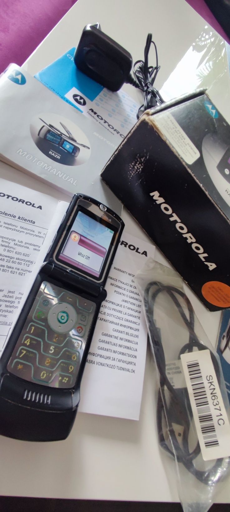 Motorola v3 razr cały zestaw jak z salonu