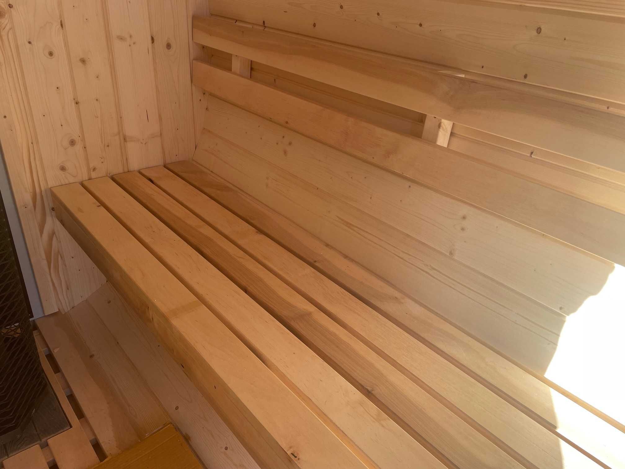 Sauna beczka ogrodowa 2.7 metra  Piec na drewno LED   RATY