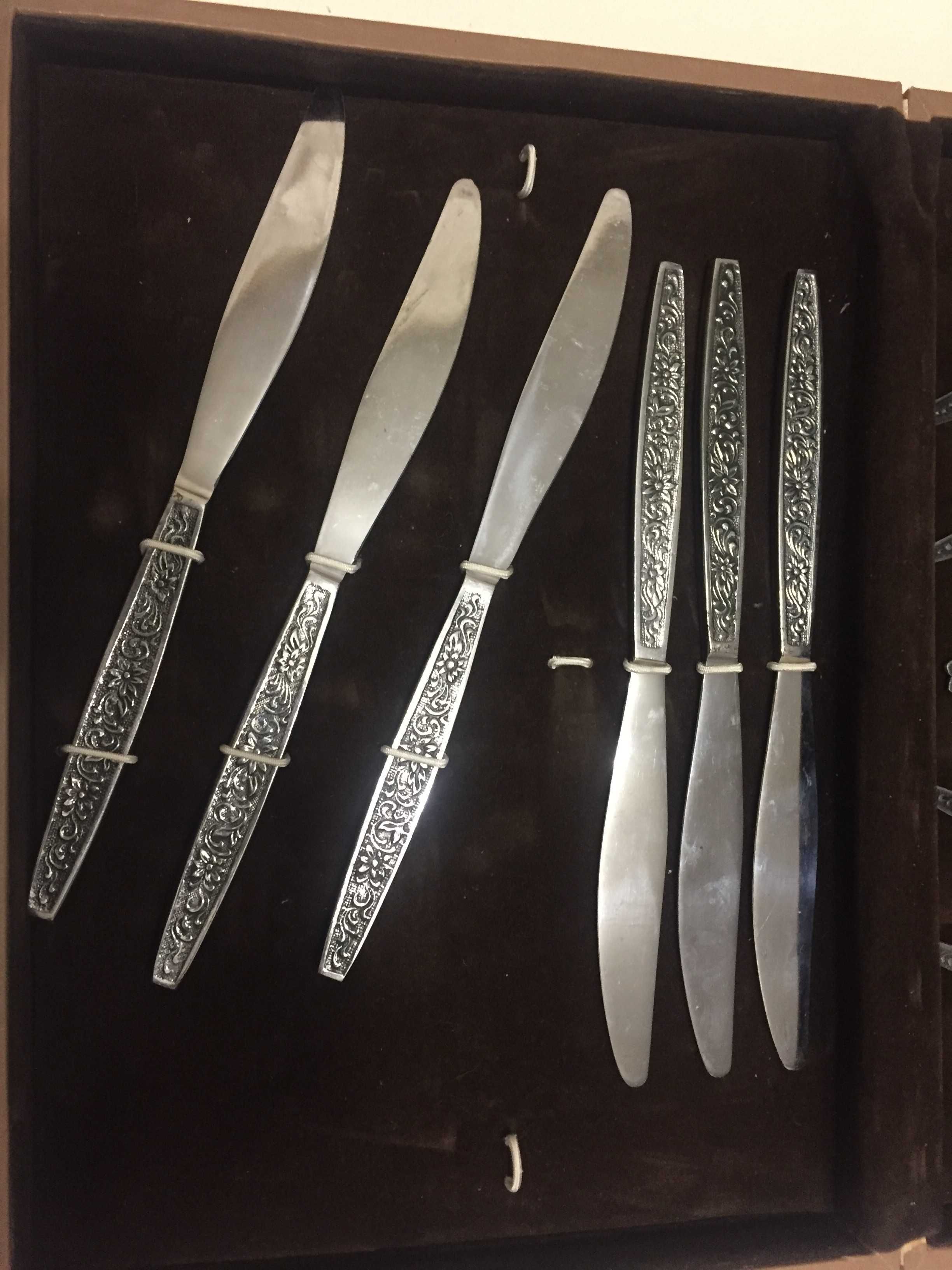 Набір вилок та ножів у футлярі, на 6 персон, СРСР, нержавіюча сталь