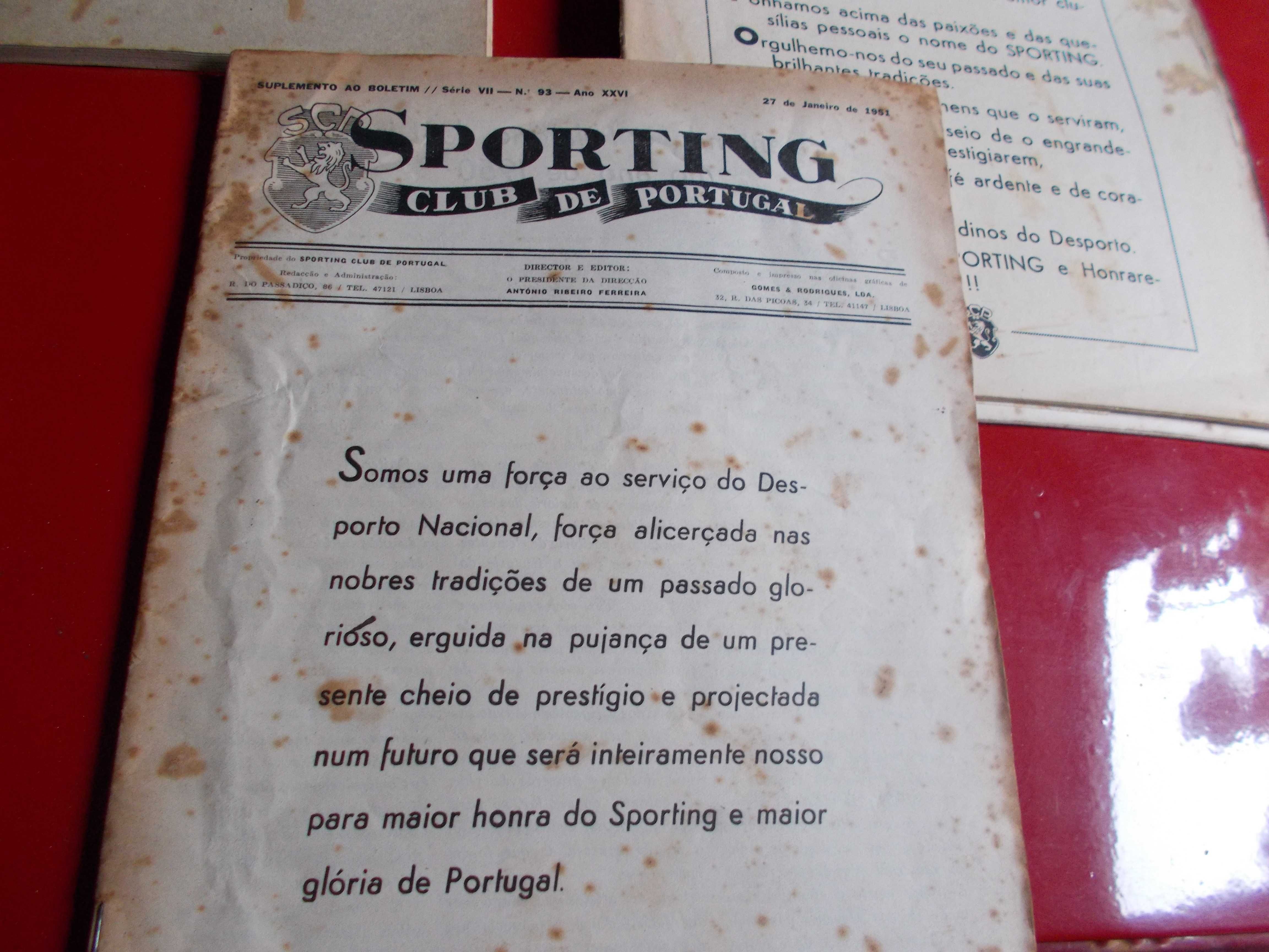 Suplemento Boletim Sporting 1961