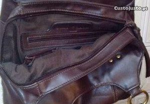 Mala vintage pele genuína  Wilsons Leather cor castanho - Bom estado