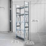 Regał magazynowy 5-półkowy DEXION moduł bazowy z siatką