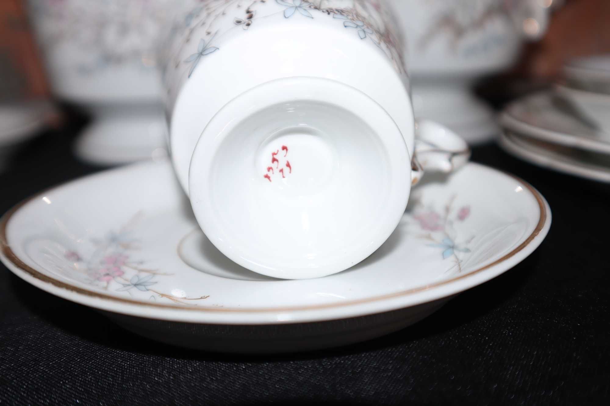 Porcelana Śląska secesja sygnatura numeryczna ręcznie zdobiona B072320