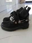 Buty czarne z łańcuszkiem łańcuchem botki workery
