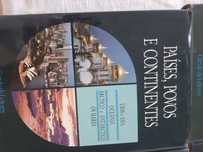 4 livros sobre o varios continentes e seus povos