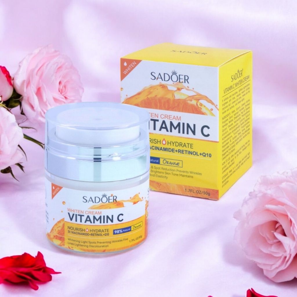 Wybielający krem z witaminą C, 3X Niacinamide+Retinol+Q10