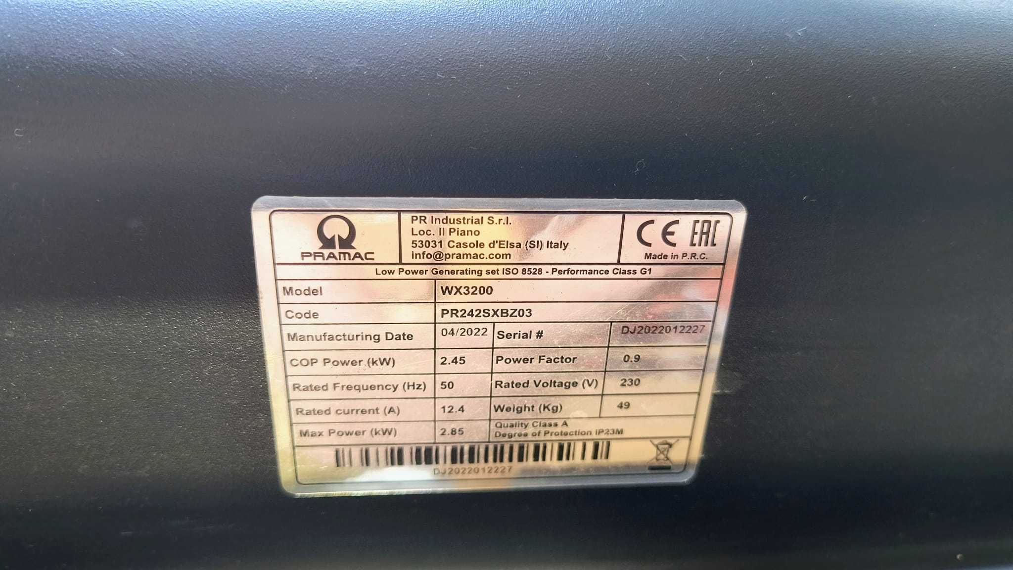Agregat Prądotwórczy Pramac WX3200 PR242SXBZ03