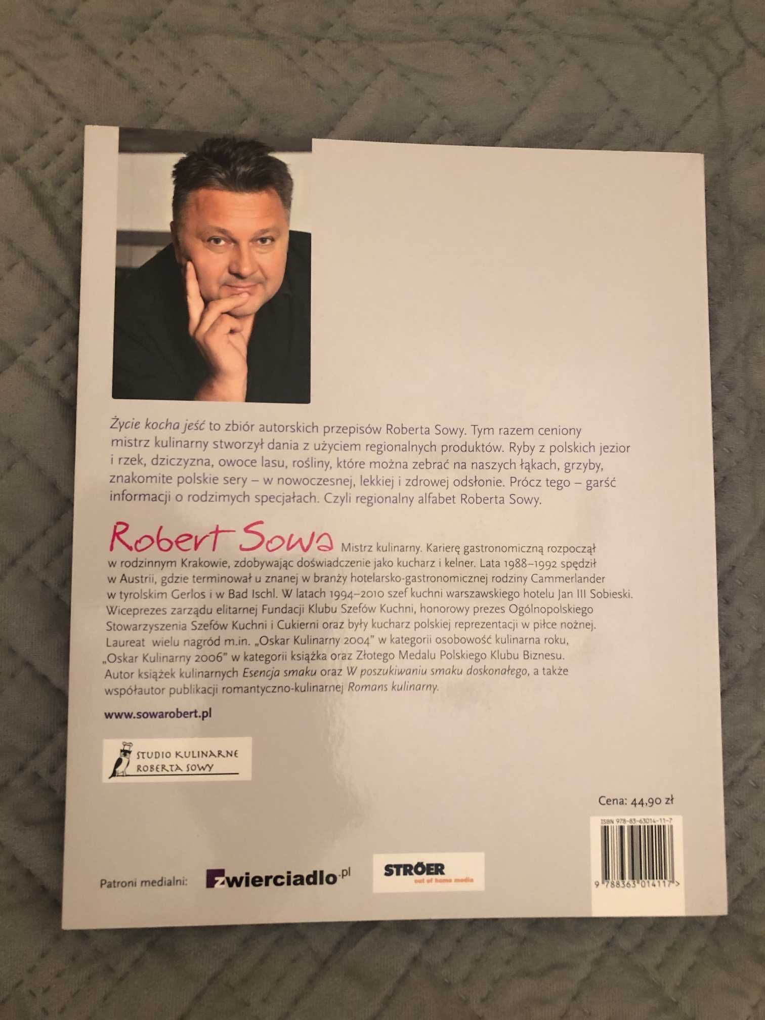 Książka kucharska "Życie kocha jeść" z autografem autora