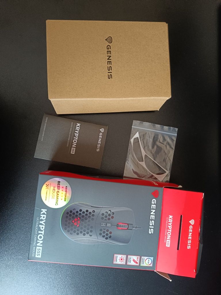 Myszka przewodowa, gamingowa Genesis Krypton 555+myszka redragon
