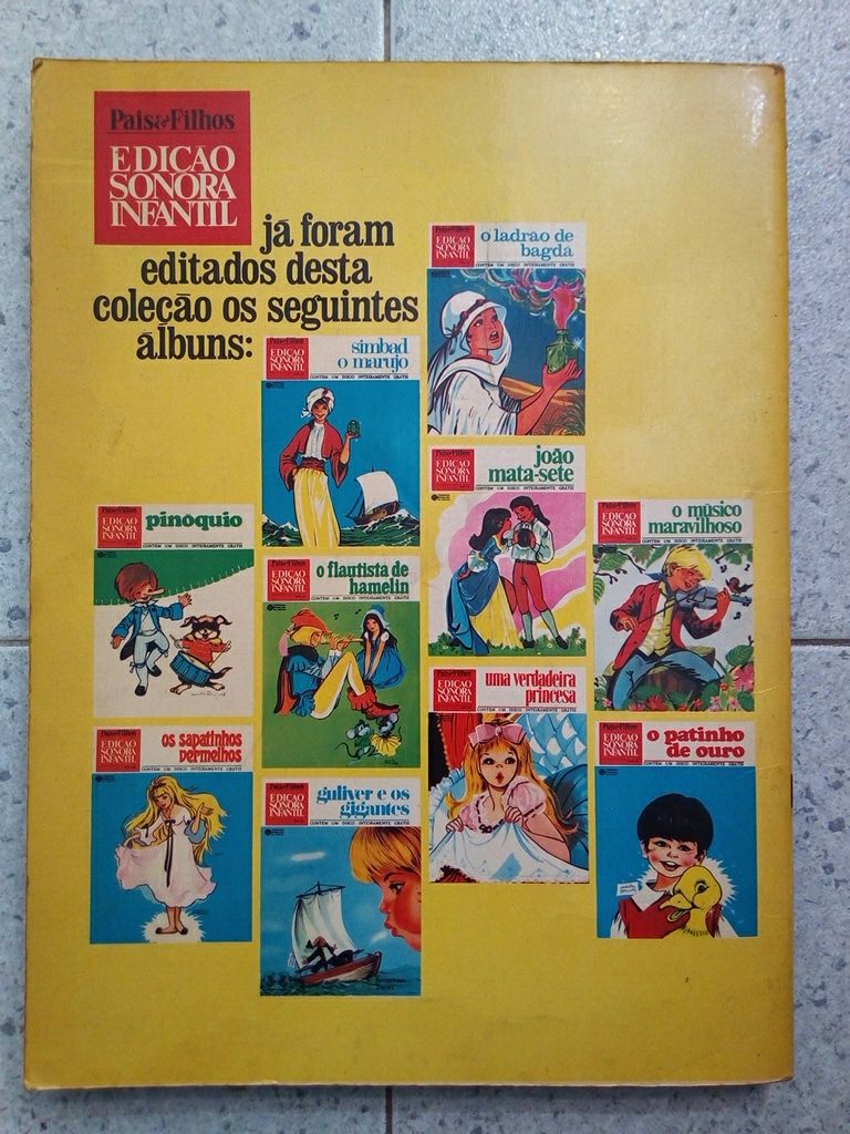 Edição Sonora infantil em banda desenhada com disco de vinil - Antigo