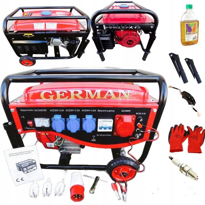 agregat prądotwórczy generator 2900w 3,63kva german +gratisy+avr+olej