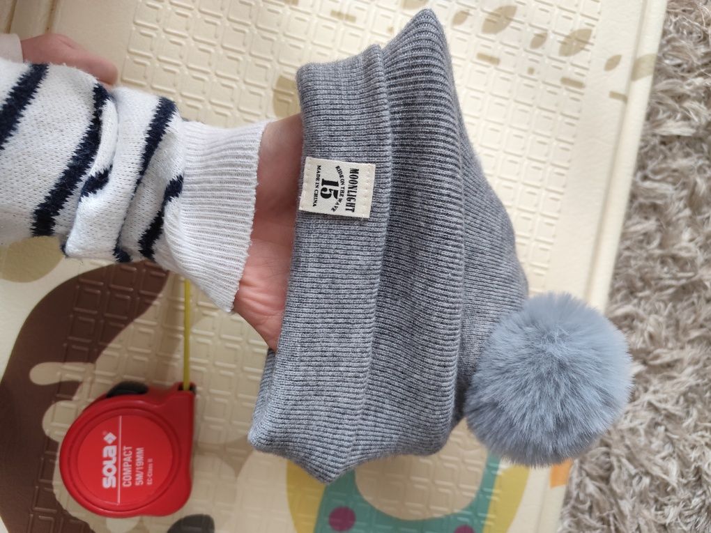 Czapka i komin niemowlęce 74