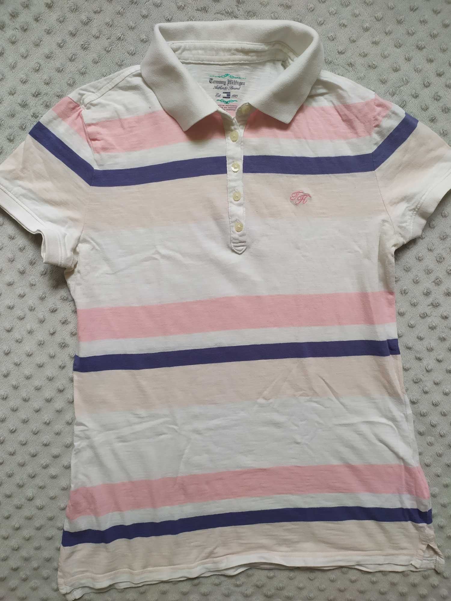 Koszulka polo damska Tommy Hilfiger M paski