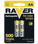 Akumulatorki Raver Solar 1,2V AA 600mAh 2szt