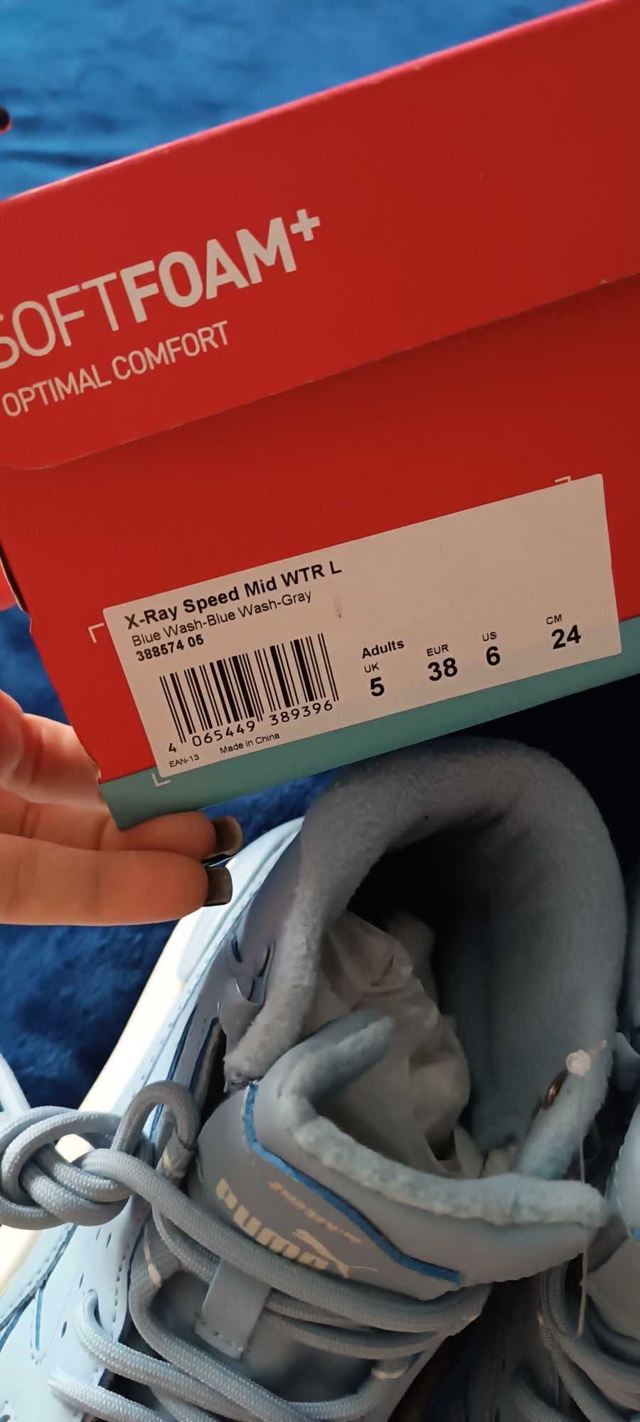 Кросівки PUMA X-Ray Speed Mid WTR blue&white