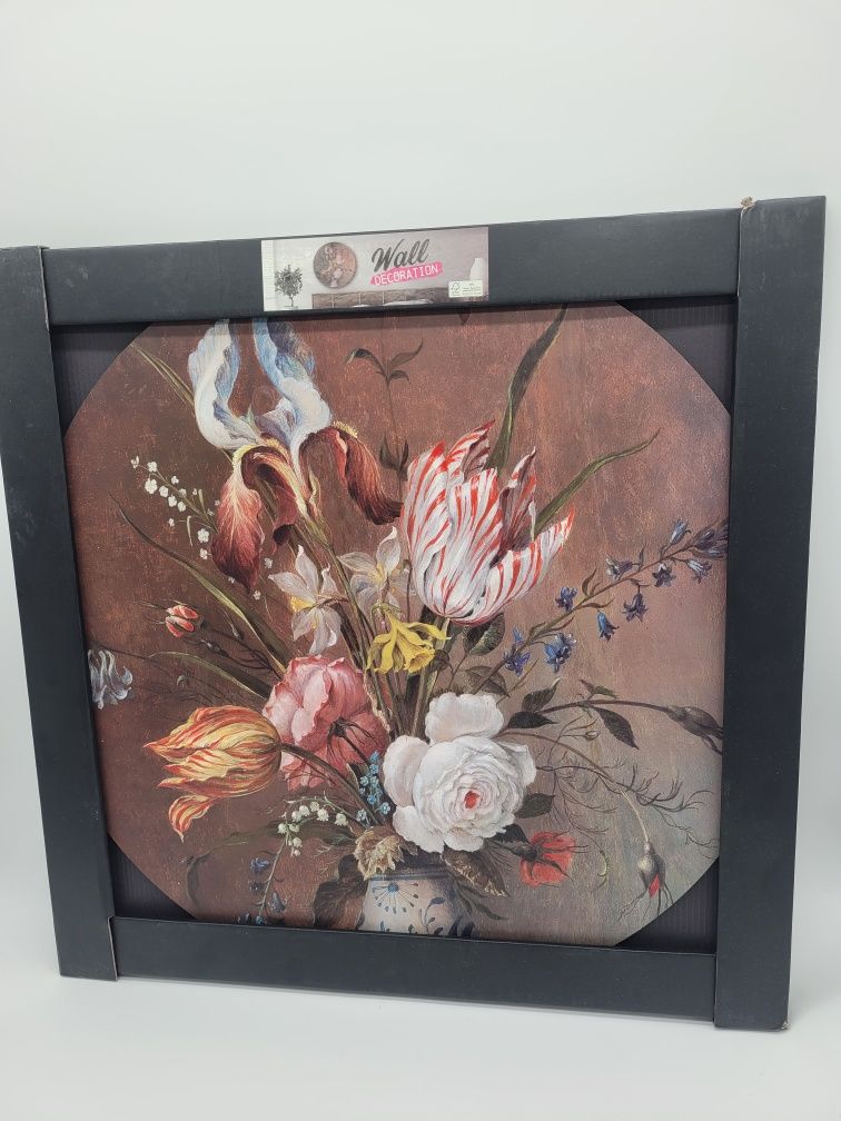 Obraz Ścienny Okrągły 55cm Kwiaty