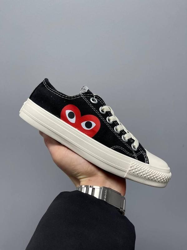 Трендові низькі кеди конверси плей converse play із сердечком 36-40 рр