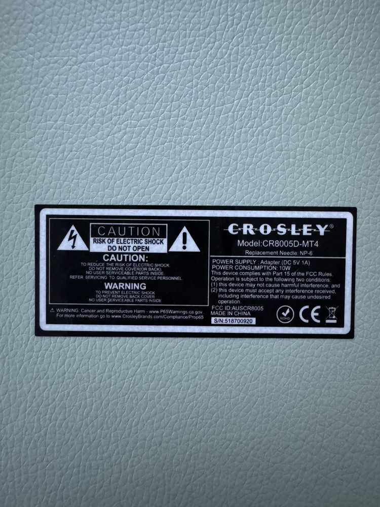 Вініловий програвач Crosley Cruiser Deluxe Mint (CR8005D-MT4)