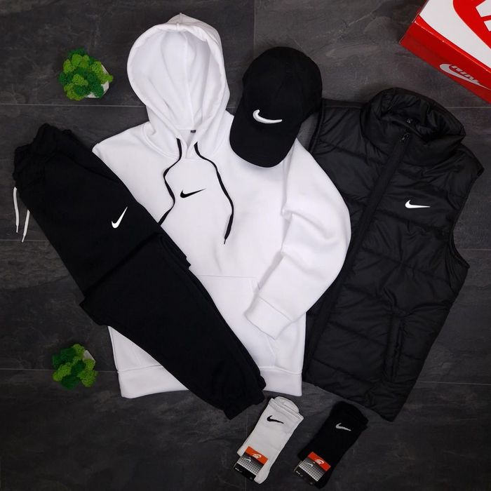 Комплект NIKE (Худі+Штани+Жилетка+Кепка)