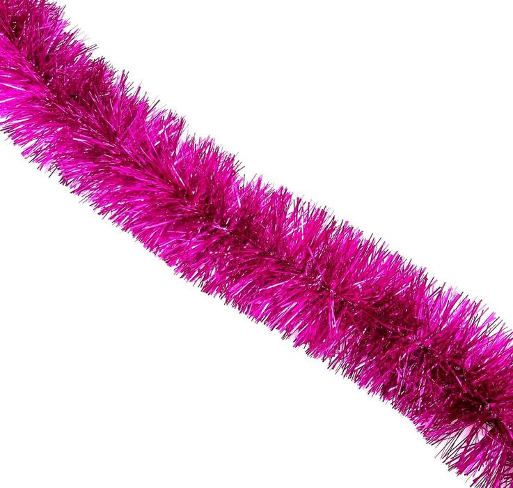 Łańcuch choinkowy różowy długi 6m girlanda na choinkę średnica 5cm
