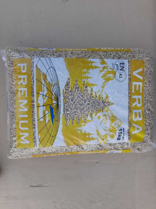 Pellet  drzewny  sosnowy jasny A1  premium worki 15 kg detal , hurt.