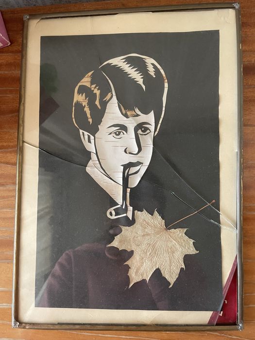 Картина Есенин фотография великий поет картина ручной работы ссср