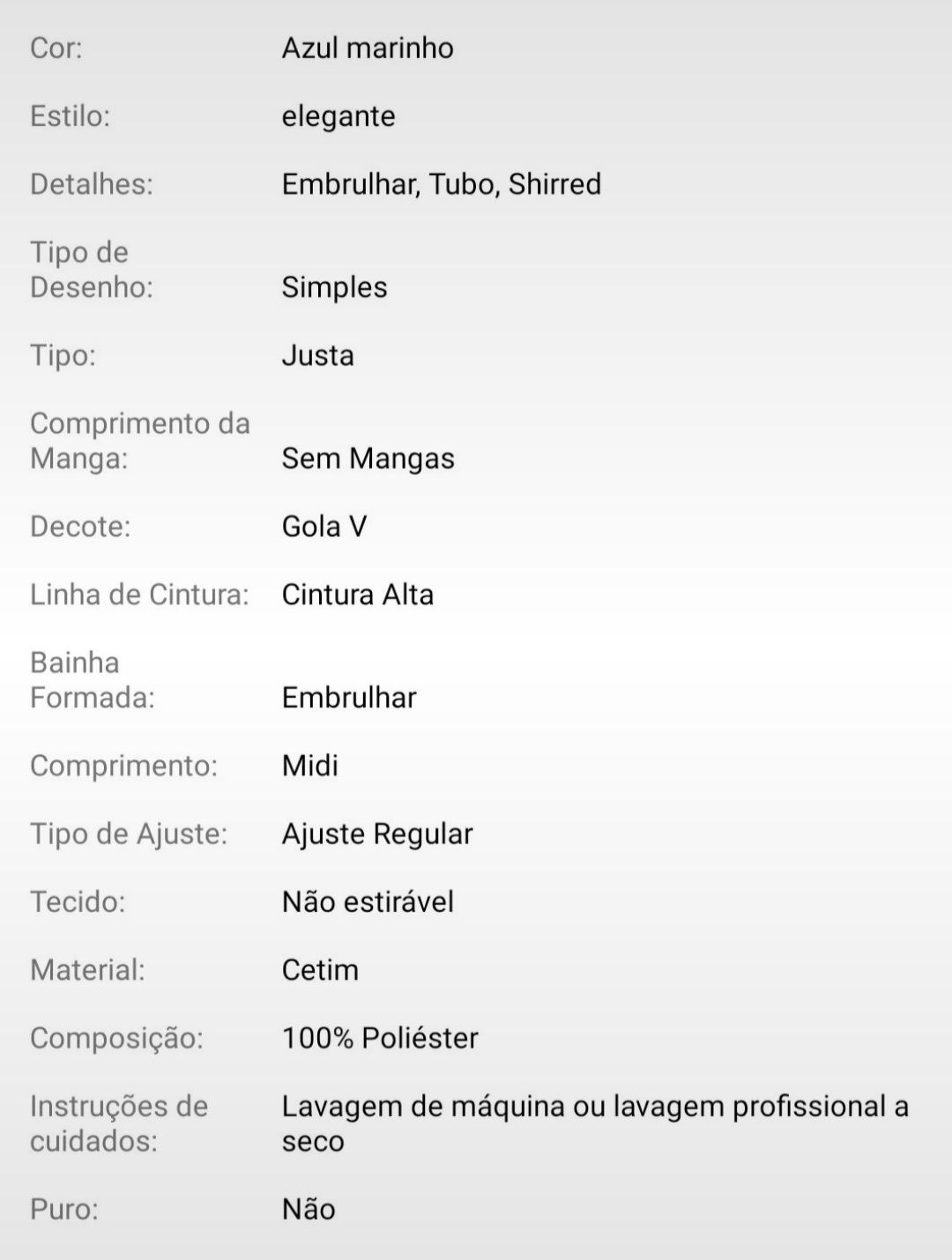 Vestido cerimônia