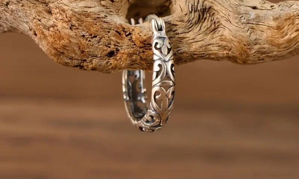 Brincos argolas prateadas