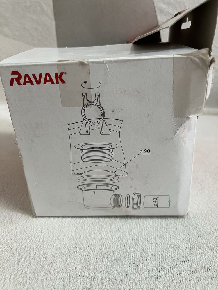 Сифон для душевого піддона Ravac Basic 90 Хром Новий