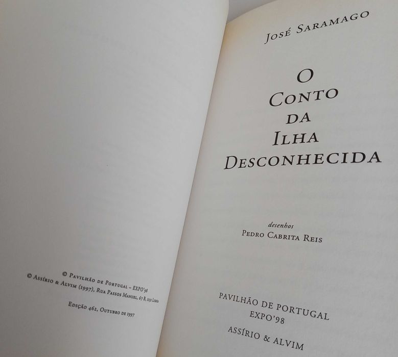 Conto da Ilha/Tale of the Unknown Saramago c/desenhos de Cabrita Reis