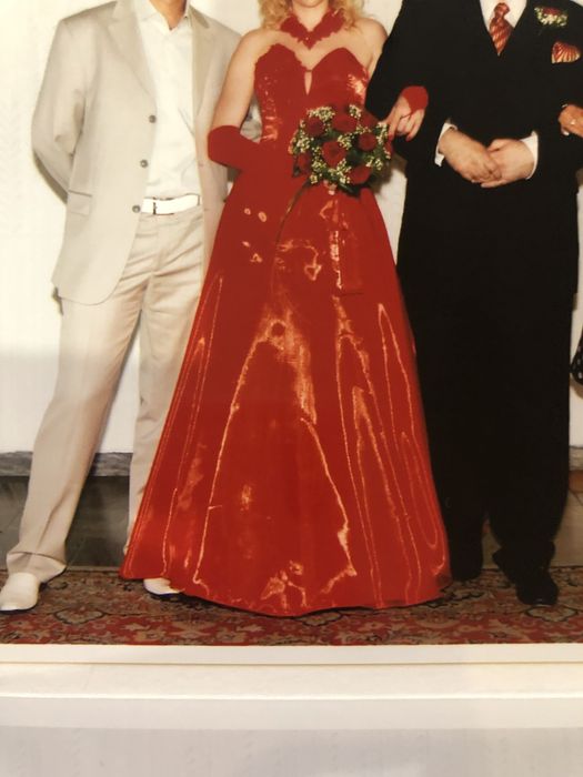 Весільна сукня бренд «Юнона» червона. Свадебное платье красное