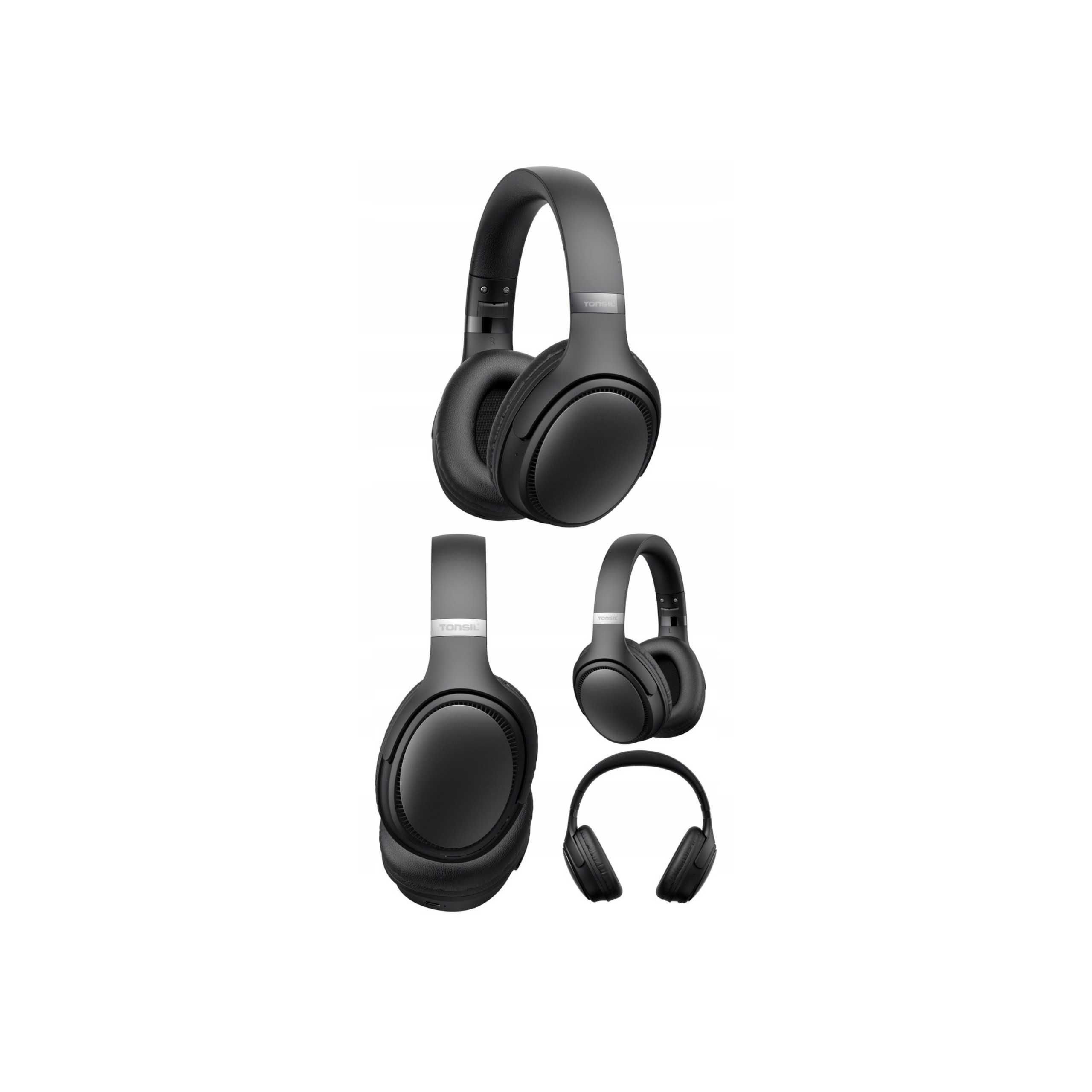 Słuchawki Nauszne Tonsil BT 5.3 Premium Czarne - Prezent Święta
