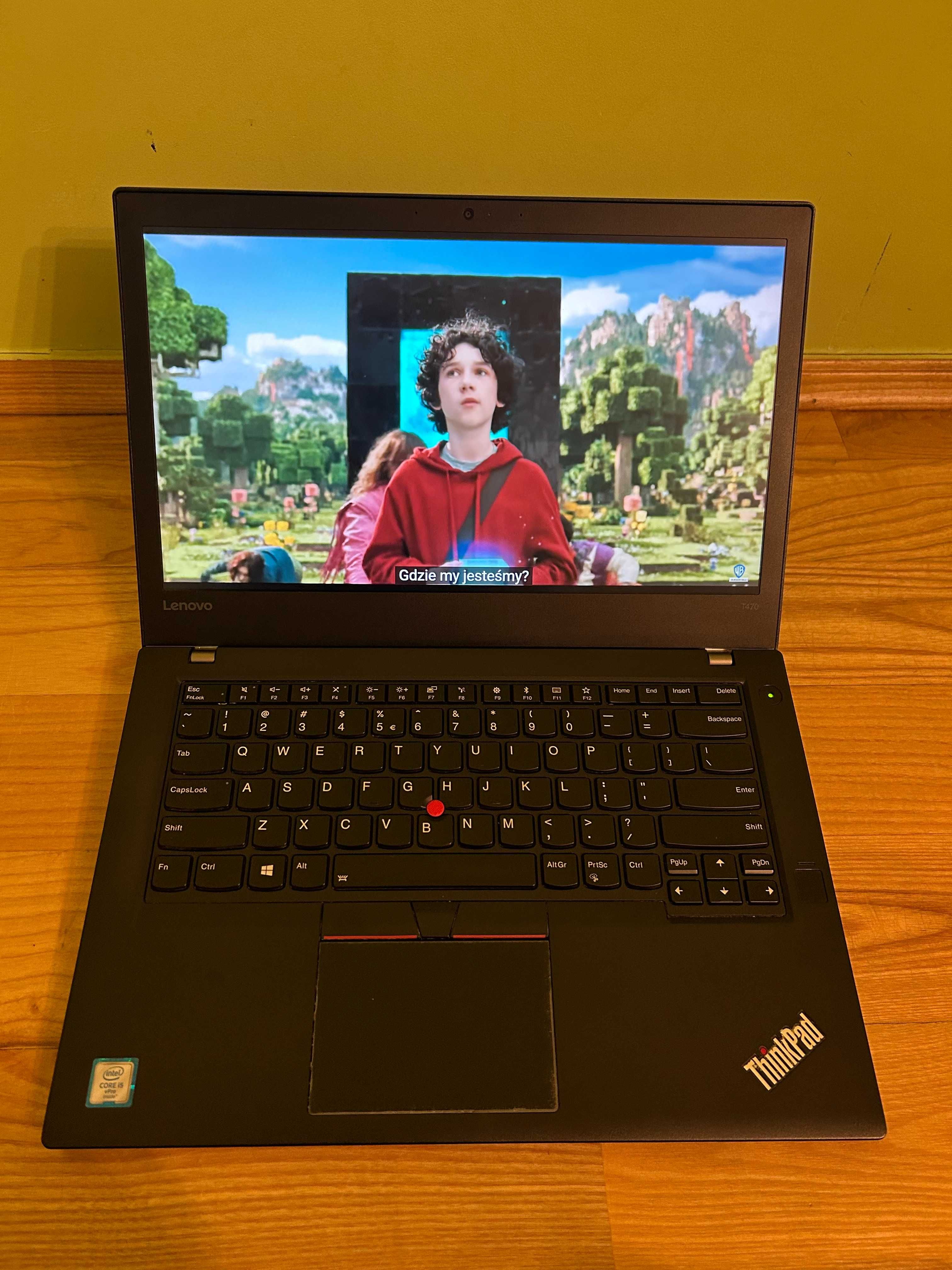 Laptop Lenovo ThinkPad T470, i5, SSD 256GB, 8GB RAM sprawny. Win 11.