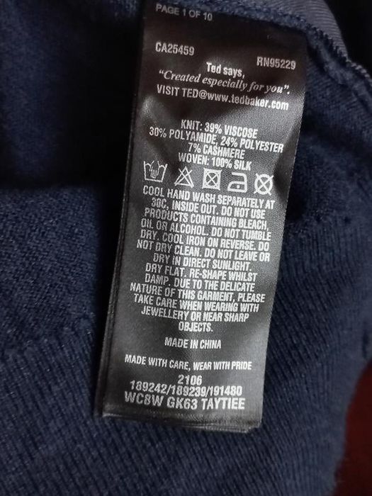 Ted baker оригинальный свитер 2 в 1, шёлк трикотаж, Хс-С