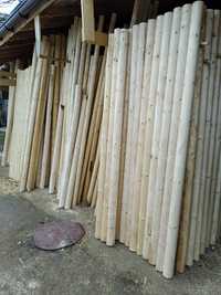 Słupki paliki drewniane toczone bale huśtawka ogrodzenia