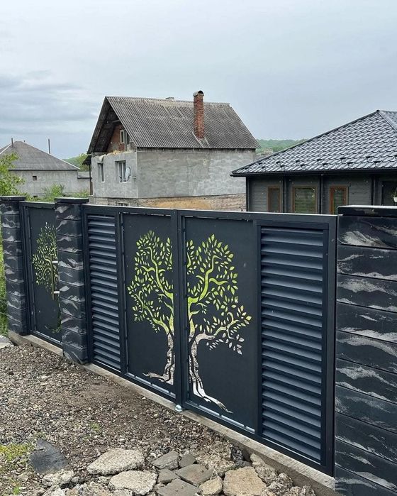 Плазмова Лазерна різка Металеві вставки Брама жалюзі Паркан ранчо
