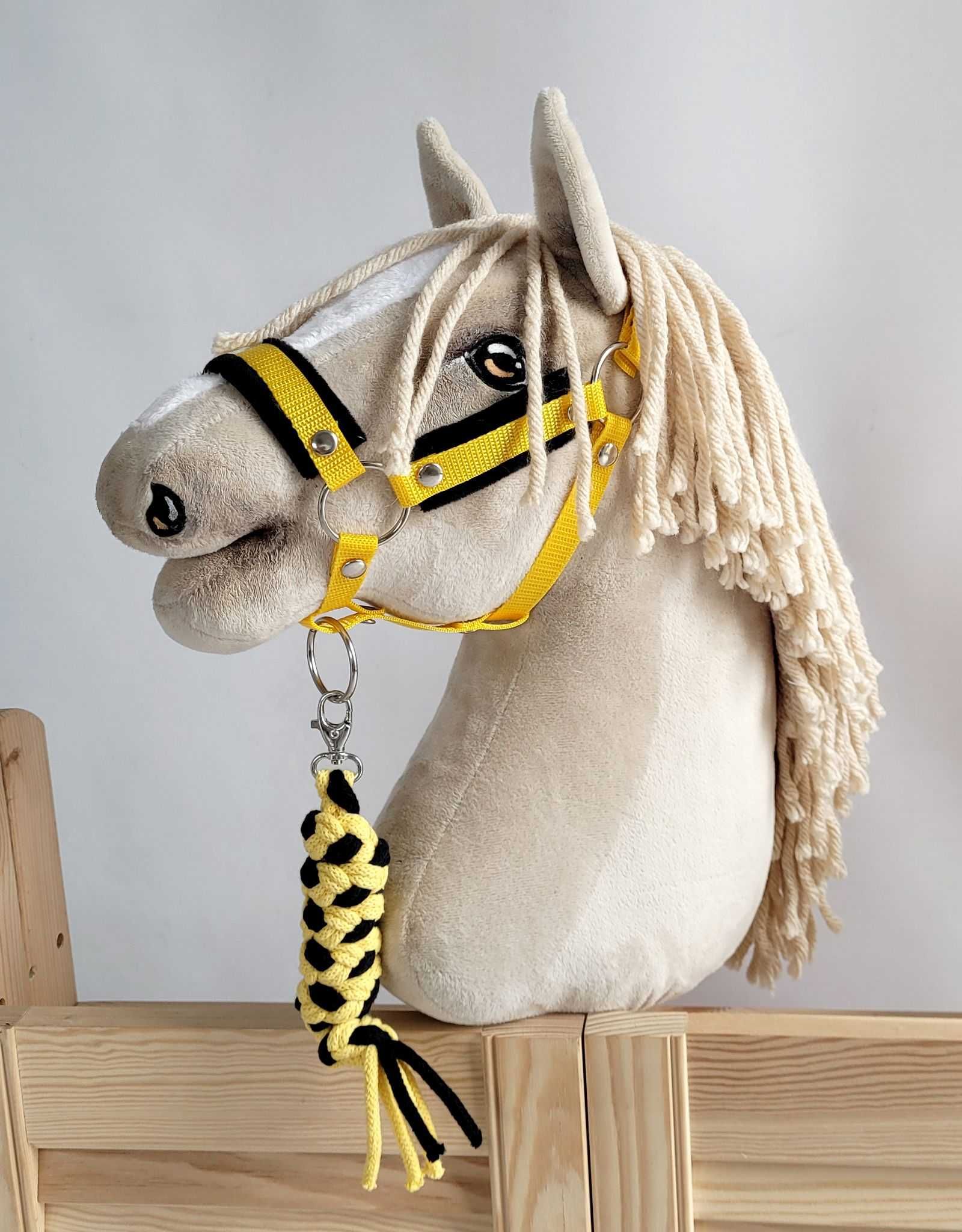 Uwiąz dla Hobby Horse ze sznurka – czarno-żółty!