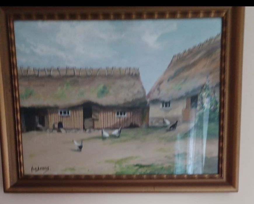 Piękny szwedzki obraz w znakomitym stanie