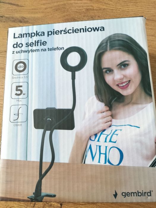 Lampka pierścieniowa do selfie z uchwytem na telefon