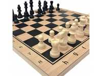 Duże szachy drewniane klasyczne warcaby tryktrak gra  3w1 34 x 34cm