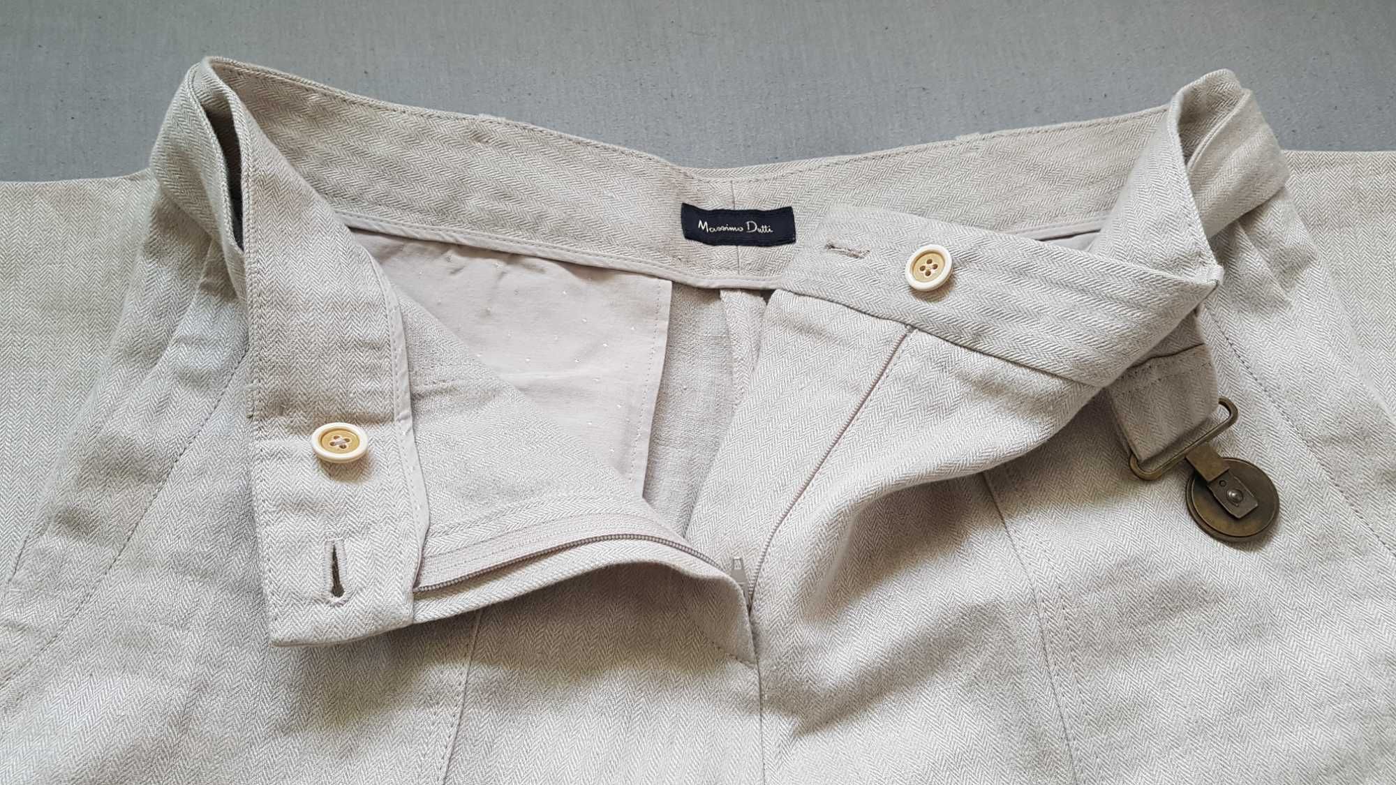 Massimo Dutti spodnie 100% Len rozmiar XL
