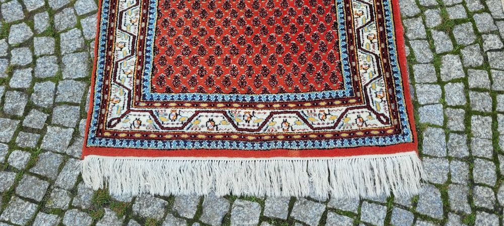 -70% lśniący orientalny indo saroug mir perski dywan  R.tkany 95/180