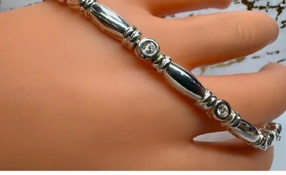 Srebrna bransoletka z cyrkoniami pr925