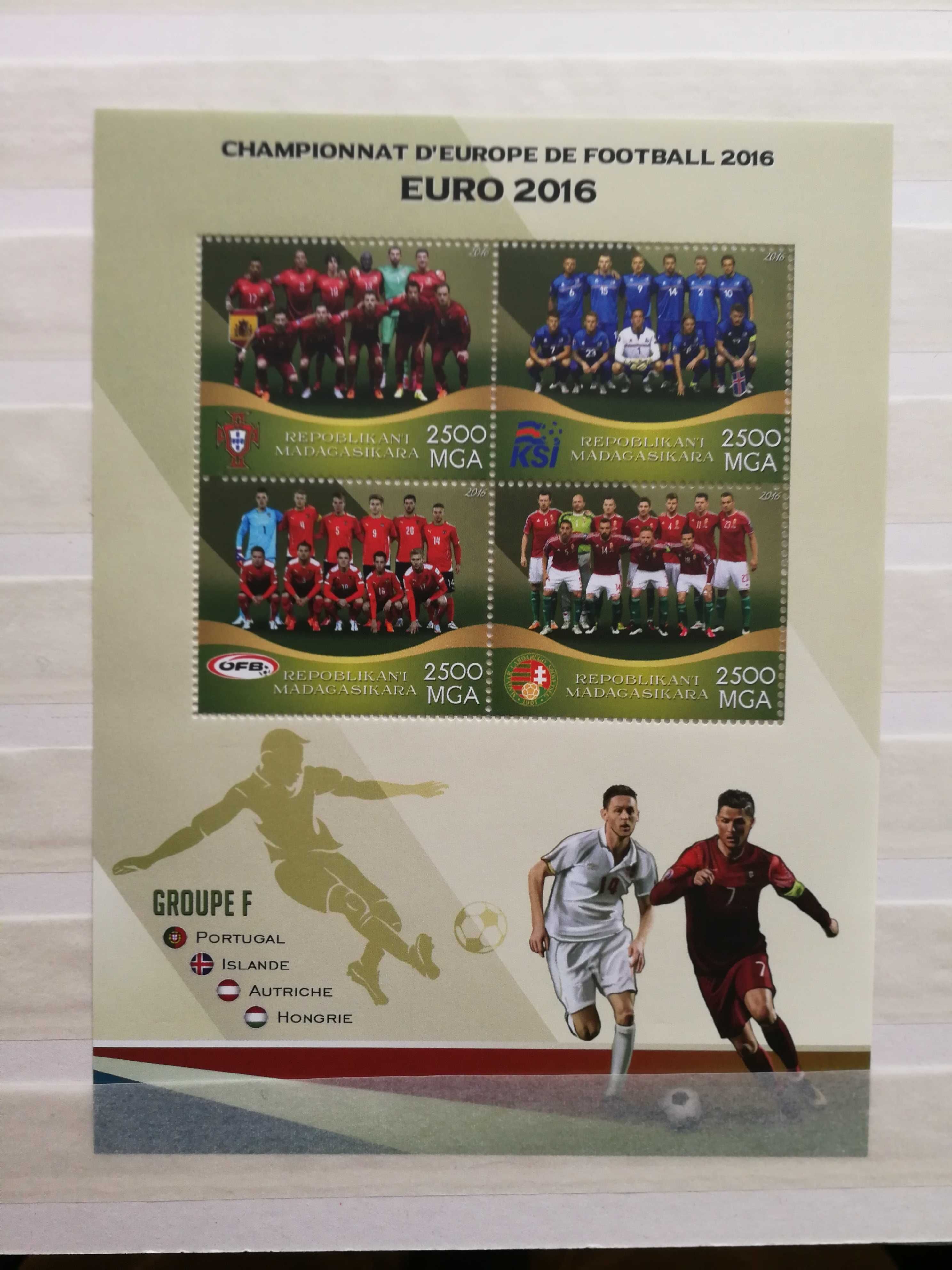 Znaczek ME w piłce nożnej, grupa F z Portugalią. Euro 2016 Francja