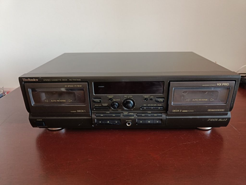 Wieża Technics amp SA-AX530, CD SL-PG590,  magnetofon RS-TR474M
