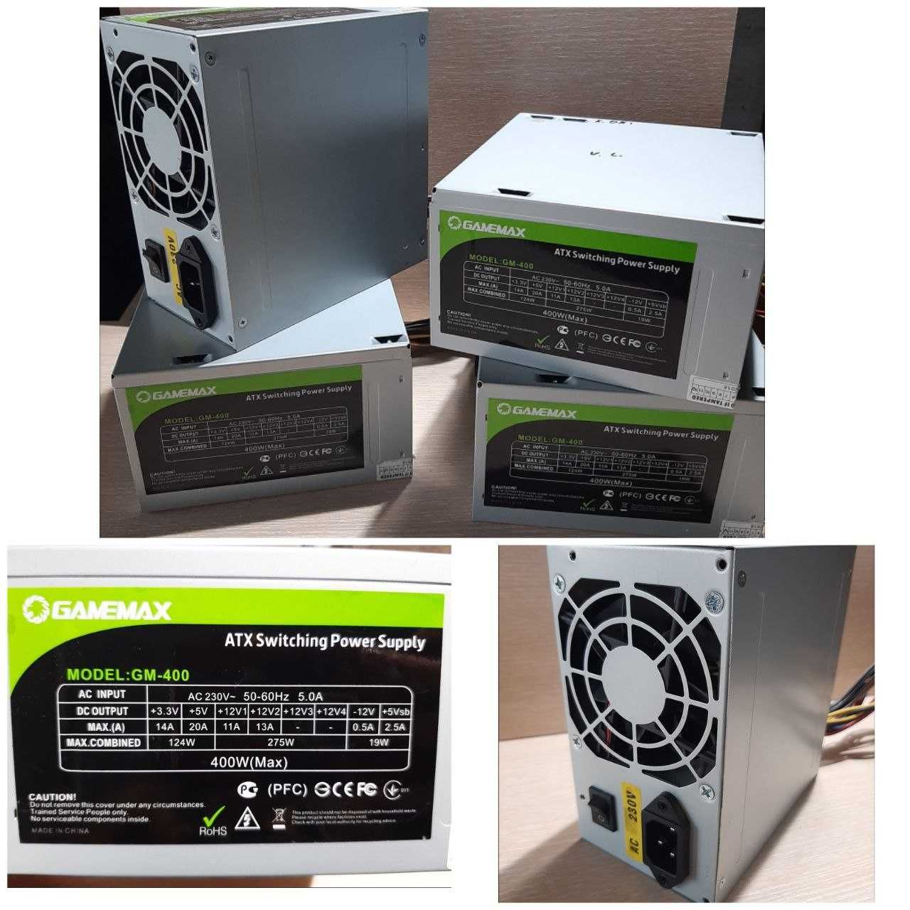 Стандартні АТХ Блоки живлення 400w 80mm для комп'ютера